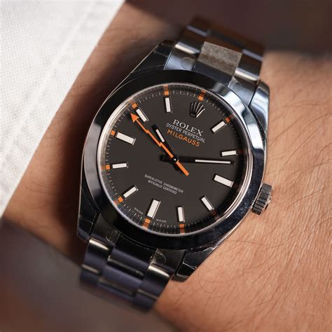 rolex milgauss black 2019|Rolex Milgauss black bezel.